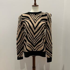 Bishop + Young Black and Cream Patterned Sweater
